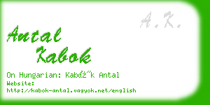 antal kabok business card